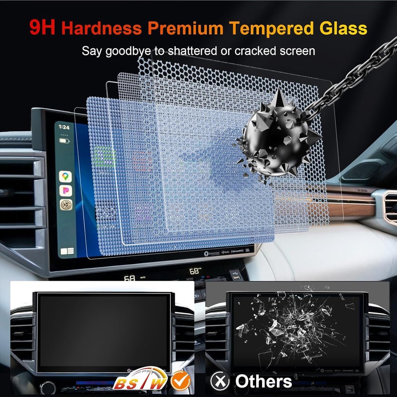 BSTW for 2024 Sequoia Matte Screen Protector for 2023-2026 Toyota Sequoia Limited/Platinum/TRD Pro 14" Display for 2025 Toyota Sequoia Accessories Anti Glare Tempered Glass Film (Sequoia 14-In Matte) - Image 5